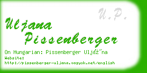 uljana pissenberger business card